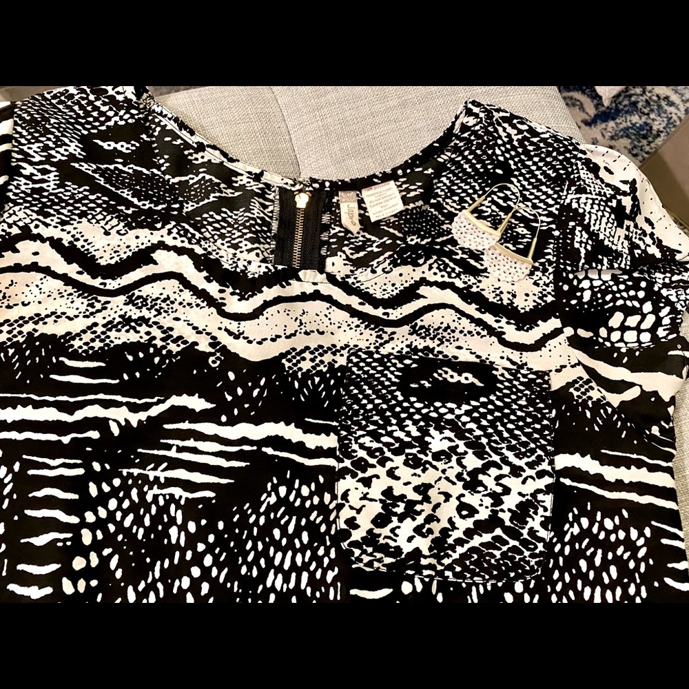 Snakeskin Print Top